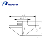 Nosel Laser D28 H15 M11 SP-F Fiber Daya Tinggi Kecepatan Tinggi untuk Mesin Laser Penta Precitec