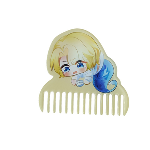 Good Selling Plastic Crafts Cartoon Creative Idea Handmade Anime Artwork Custom Acrylic Comb Cute Acrylic Hair Comb