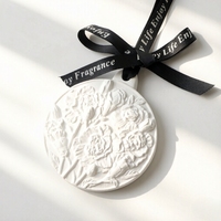 Diffuseur d'huiles essentielles en plâtre parfumé à la fleur, en céramique de porcelaine faite à la main, pour voiture et armoire, cadeau de luxe