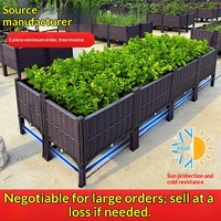 Jardinière pour la culture de légumes, dédiée au jardinage sur balcon et sur toit, pot de fleurs en plastique extra-large pour l'extérieur