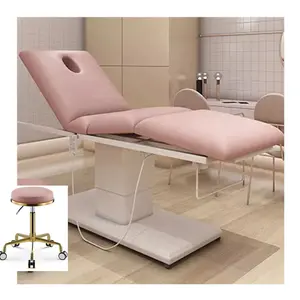 Luxury Pink gold Table Massage Extensions Bed Electric Facial Spa Beauty Salon Bed