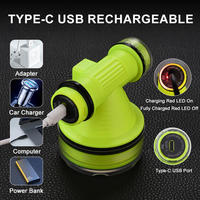 Lampe torche longue portée étanche rechargeable par USB, projecteur tactique IP68, lampe frontale de plongée sous-marine, torche de plongée 1500 lumens