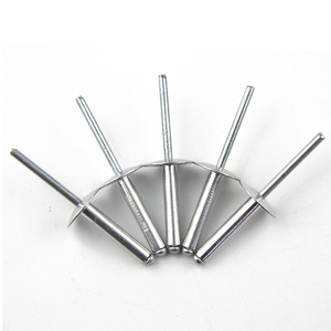 Remaches ciegos de aluminio de cabeza grande, planos y redondos, M4 M5, sujetadores - Product Image 2