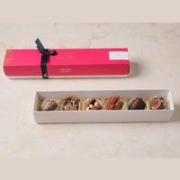 Boîte d'emballage en carton rigide doré personnalisée, plateau laminé mat pour chocolats, bonbons, dattes, ensembles cadeaux alimentaires