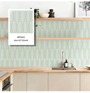 Moderne <span class=keywords><strong>Piastrelle</strong></span> Adesive in PET <span class=keywords><strong>per</strong></span> Decorazione Murale Geometrica, Ideali <span class=keywords><strong>per</strong></span> Bagno, <span class=keywords><strong>Piastrelle</strong></span> Autoadesive da Parete - Product Image 1