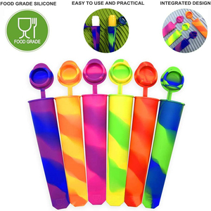Molde de paletas de hielo de silicona sin BPA de grado alimenticio 100%, fácil liberación, fabricante de paletas congeladas caseras con tapa reutilizable ecológica - Product Image 2