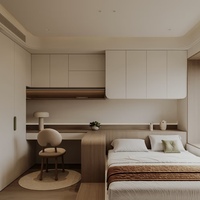 Armoire moderne autoportante avec lit tatami, design gain de place, grande capacité de rangement, meubles de chambre à coucher, source d'usine