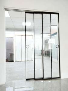 <span class=keywords><strong>Rail</strong></span> de sol de cuisine extrêmement étroit <span class=keywords><strong>Rail</strong></span> <span class=keywords><strong>suspendu</strong></span> Triple Action <span class=keywords><strong>porte</strong></span> balcon <span class=keywords><strong>porte</strong></span> coulissante cadre usine - Product Image 6