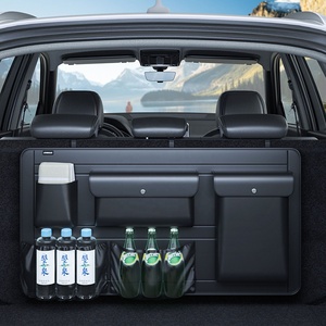 Boîte de rangement de voiture en cuir PU multi-usages réglable à haute capacité, organisateur de coffre à 5 compartiments, organisateur de siège arrière de voiture, sacs organisateurs de siège arrière - Product Image 2