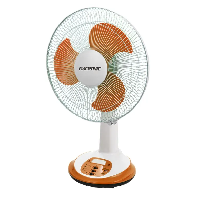 Electric Portable Rechargeable Battery Table Fan With Light