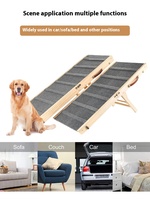 Rampe pliable réglable en bois pour chien et chat, surface antidérapante, portable, robuste, escalier pour animaux de compagnie qui soutient les articulations, pour une utilisation en extérieur