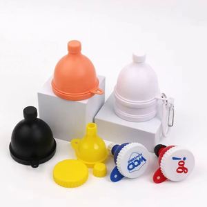 Customized Logo Sports Water <b>Bottle</b> Funnel Supplement Container Portable <b>Protein</b> Powder Funnel Keychain BPA Free - Product Image 1