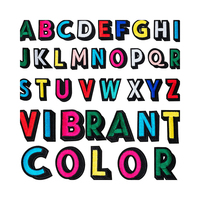 À la mode bricolage broderie Alphabet lettre numéro patchs 7CM lettres brodées colorées ensemble lettres anglaises patchs