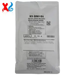 MX-60NVBA MX-61NVBA Pó Desenvolvedor Compatível Para Sharp MX 3050 3070 3570 4050 4070 5050 5070 6050 6070 C3081 3581