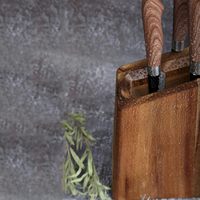 Porte-couteaux magnétique en bois, présentoir et support de rangement pour couverts