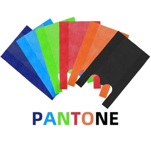 Sac en T-shirt réutilisable personnalisé avec logo, 40 g/m², léger, non tissé, avec poignée découpée, pour supermarché, pour le shopping - Product Image 2