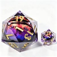 Dés géants en résine D20 de 50 mm, faits à la main, œil de dragon, dés à 20 faces, grands dés polyédriques pour DND RPG, collection de jeux de table, cadeau