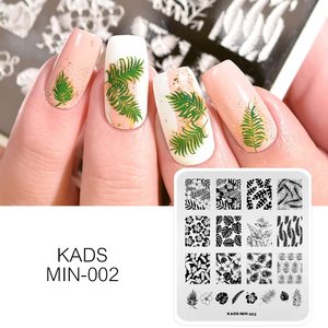 KADS Mini Placas de Estampado de Uñas de Acero Inoxidable, Plantilla de Diseño para Manicura de Salón, Herramienta de Transferencia con 33 Patrones - Product Image 3