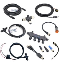 Custom M5 M8 M12 M16 impermeable N2K Circular IP67 brida conector DT USB DB9 Cable campo terminador ángulo enchufe para Sensor