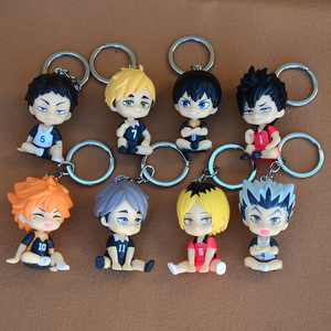 8 designs en un seul ensemble, porte-clés pendentif en PVC 3D de haute qualité pour les fans de l'<span class=keywords><strong>anime</strong></span> <span class=keywords><strong>Haikyuu</strong></span>, assis et debout, comme cadeau - Product Image 4