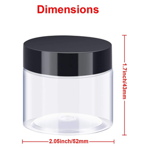 Frascos de Plástico PET de Boca Ancha de 1oz-16oz con Tapa de Rosca Transparente, Envases para Cosméticos, Cuidado de la Piel y Cremas Faciales - Product Image 4