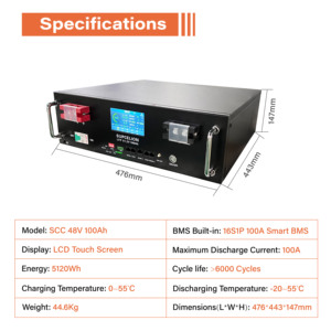 Solar Home Energy Storage Lithium <b>Battery</b> <b>48V</b> (51.2v) 100Ah 150Ah 200Ah 300Ah 5000wh 10000Wh Configurable - Product Image 1