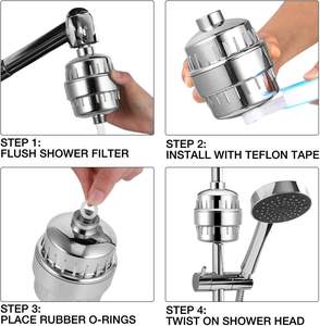 Pommeau de Douche Filtrant 5 Pouces avec Cartouches de Purification – Filtre de Douche - Product Image 5
