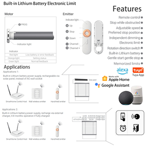 Persianas enrollables de cebra motorizadas inteligentes personalizadas Persianas de control remoto automático <span class=keywords><strong>para</strong></span> <span class=keywords><strong>ventanas</strong></span> Oriel - Product Image 4
