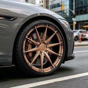 Jantes forgées rétro haut de gamme en bronze 21 pouces 5x130, monobloc en alliage 6061-T6 à déport profond pour <span class=keywords><strong>Porsche</strong></span> 911 992, Cayenne Turbo, Panamera - Product Image 5