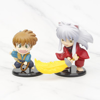 Ornamen figur aksi Inuyasha, mainan tokoh aksi Model Sesshoumaru mobil mainan PVC Anime 5 buah/set