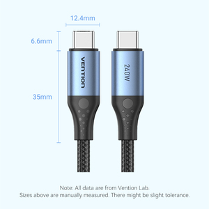 Cavo USB 2.0 <span class=keywords><strong>C</strong></span> a <span class=keywords><strong>C</strong></span> Vention 5A 100W, Cavo USB-<span class=keywords><strong>C</strong></span> Veloce per Telefono - Product Image 2