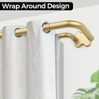 Tringles à rideaux doubles de luxe modernes en métal doré et occultant pour chambre à coucher et salle de bain à l'extérieur