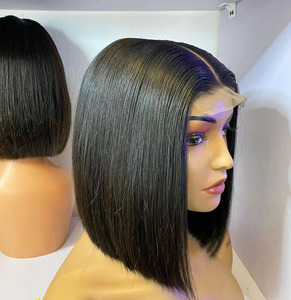Peluca de Cabello Humano Pre-arrancado de Alta Calidad, con Cierre Kim K, Estilo Bob, Venta al por Mayor de Fábrica con Descuento - Product Image 2