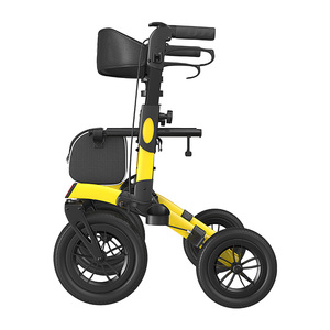 高品質アルミニウム軽量歩行器、パッド入りアームレストと背もたれ、シート付き、大人用歩行器 - Product Image 4