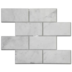 Poli <span class=keywords><strong>Italie</strong></span> <span class=keywords><strong>Carrare</strong></span> Brique Blanche Marbre Salle De Douche Plancher Escaliers Mur Marbre Carrelage Sol - Product Image 1