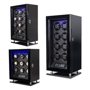Boîte de rouleau de <span class=keywords><strong>montre</strong></span> pour hommes numérique silencieuse à verrouillage d'empreinte digitale à moteur japonais à Led bleue de luxe personnalisée 4 emplacements <span class=keywords><strong>Remontoir</strong></span> <span class=keywords><strong>automatique</strong></span> de <span class=keywords><strong>montre</strong></span> - Product Image 4