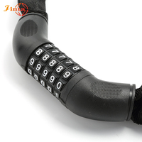 Jinta Cadenas à câble multifonction antivol à combinaison 4 chiffres 4,5 mm x 1000 mm, en fil d'acier gainé de tissu, à code réinitialisable