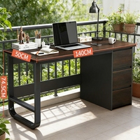 Bureau de direction moderne avec tiroirs, table d'ordinateur, meuble de rangement, bureau d'étude à domicile avec tiroir à dossiers