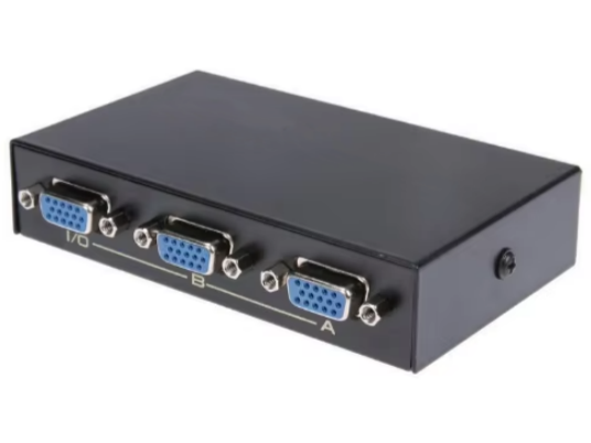 15HDF 2-Port VGA Video Switch 2 in 1 OUT 130MHZ VGA Switcher Selector Box for PC Laptop Desktop Monitor TV