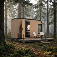 Conteneur maritime modifié de 10 pieds, chambre de jardin préfabriquée, capsule pour usage hôtelier |   Espace invité moderne ou studio