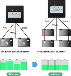 12V <b>24V</b> <b>Battery</b> Equalizer Balancer Lead Acid <b>Battery</b> Voltage Balancer Equalizer 2S Active Energy Transfer <b>Battery</b> Equalizer HA01 - Product Image 5