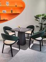 Chaise de salle à manger moderne et confortable en flanelle, hauteur réglable, structure en fer, assise en MDF, pour la maison, le bureau, l'hôtel, les banquets, les restaurants, le salon