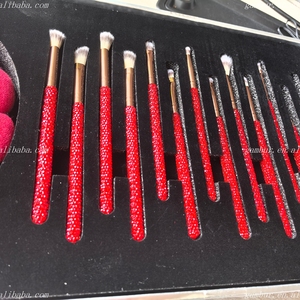 Venta caliente logotipo personalizado <span class=keywords><strong>diamante</strong></span> Bling brocha de <span class=keywords><strong>maquillaje</strong></span> Rhinestone colorido profesional pinceles de <span class=keywords><strong>maquillaje</strong></span> conjunto de herramientas para las mujeres - Product Image 1