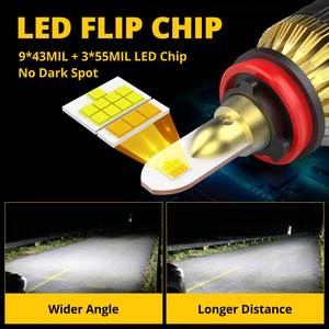 BOSLLA Ampoule de phare LED <span class=keywords><strong>super</strong></span> lumineuse 3 couleurs B4 60W H11 H4 H1 H3 H7 H13 H15 9005, accessoires de voiture - Product Image 6