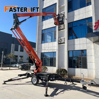 Plataforma Elevadora Telescópica de Doble Potencia de Alta Gama, Tipo Araña, Montada en Remolque, con Control Remoto