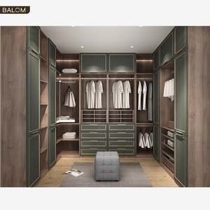 Balom-armarios de madera de teca para hotel, 2 puertas, diseño de armario con espejo - Product Image 3