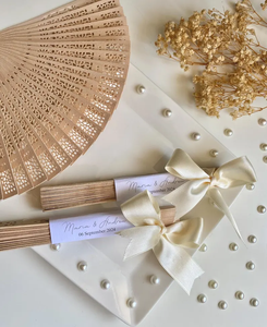 Abanico de Mano de Madera Personalizado con Texto para Recuerdos de Boda, Regalos al por Mayor para Fiestas - Product Image 4