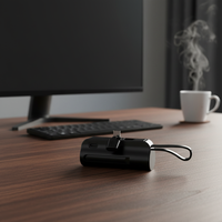 Mini Banco de Energía Portátil USB C, Nuevo Banco de Energía Digital Portátil para Teléfono Móvil con Soporte para Teléfono