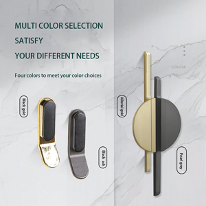 Poignées de meuble semi-circulaires, poignées de tiroir, boutons de commode, poignées de cuisine or et noir, quincaillerie de meuble symétrique, barres - Product Image 2