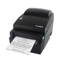 Printer Label Thermal Tanpa Liner Godex DT4L 4 Inch 203dpi dengan Pemotong Terintegrasi, USB, Ethernet untuk Retail, Makanan, dan Logistik